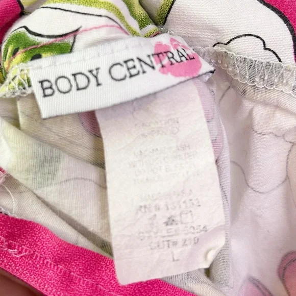 Vintage y2k White Pink Floral Low Rise Mini Skirt Size Large - Picture 6 of 6